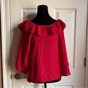 J. Crew Mercantile Ruffle Blouse